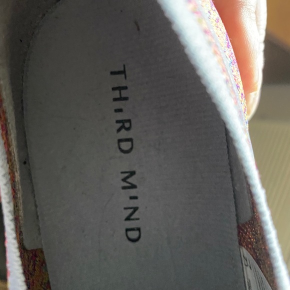 Men’s/unisex Oxford style shoes by Third Mind with Rainbow a fabric - Picture 5 of 7